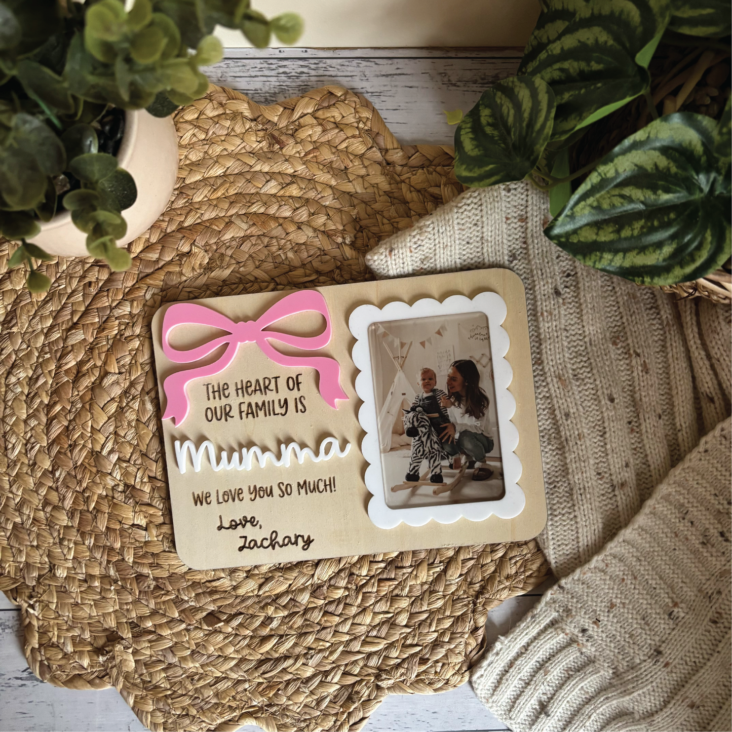 Custom Magnetic Bow Photo Frame