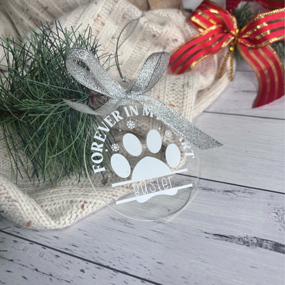 Forever In My Heart Pet Memorial Christmas Bauble