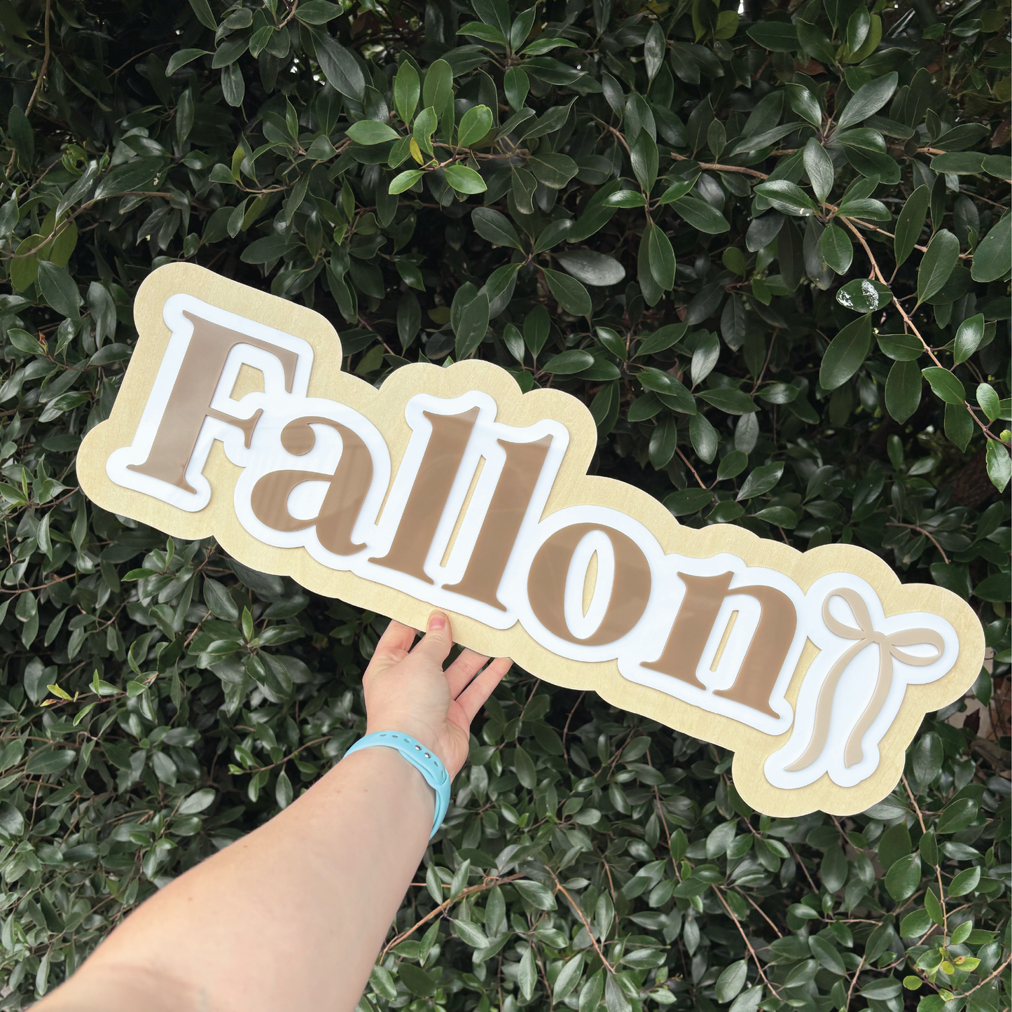 Personalised Children's Bow Themed Name Plaque