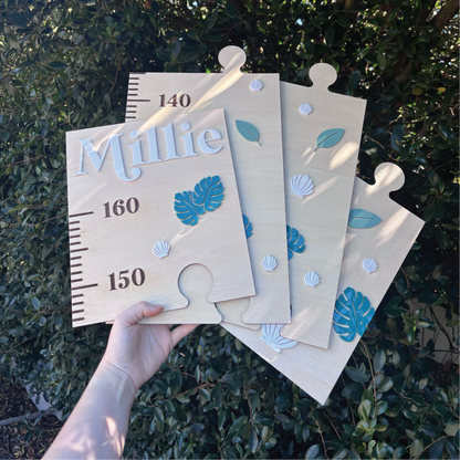 Leafy Wooden Growth Chart