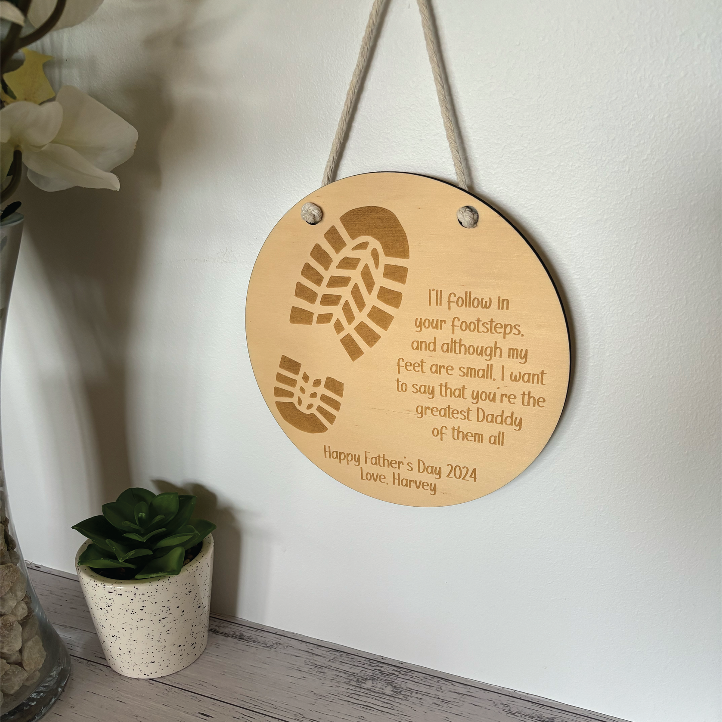 Father's Day Footprint Plaque