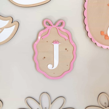 Personalised Crown Initial Plaque