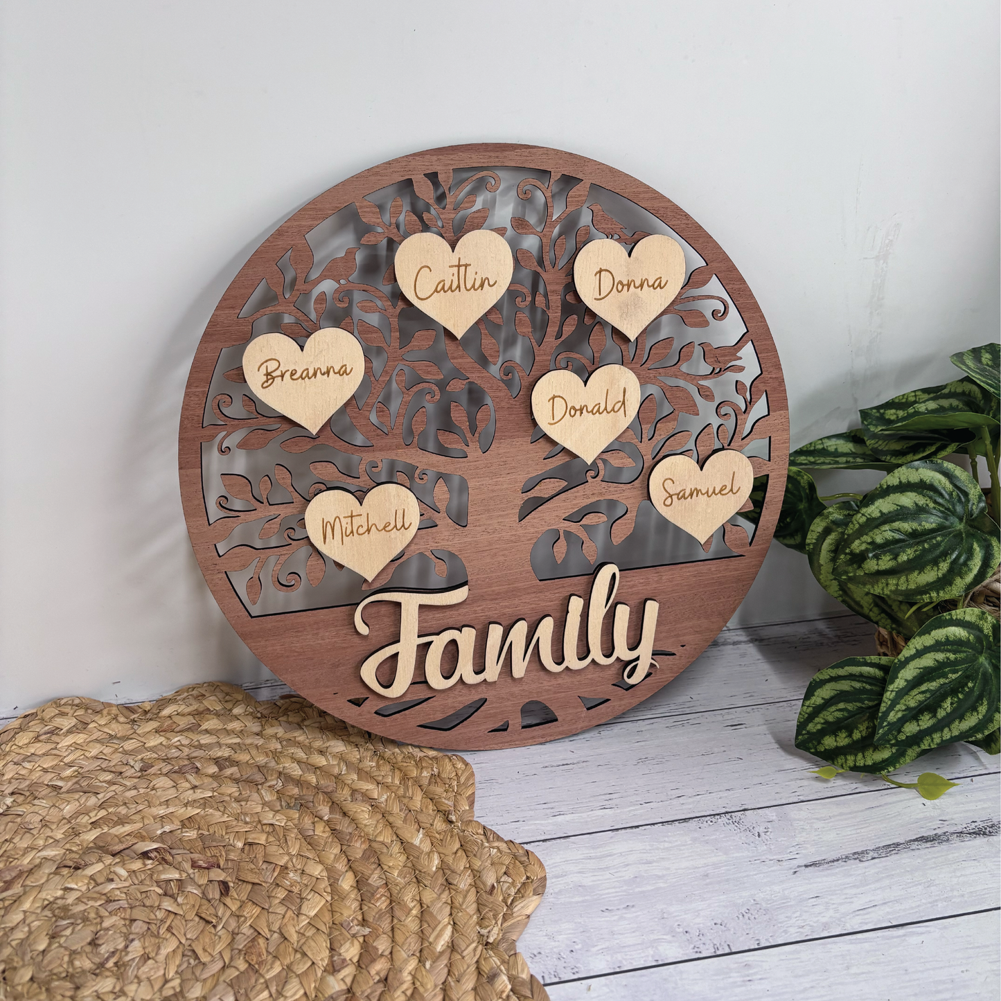 Personalised Wooden Family Tree