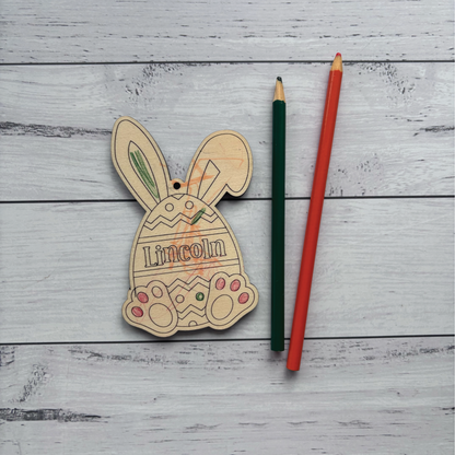 Personalised Easter Bunny Paint Kit Basket Tag