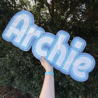 Triple-Layered Acrylic Name Sign