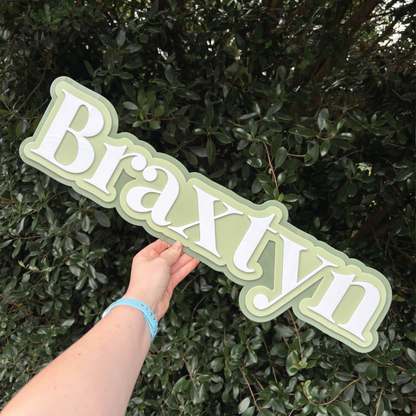 Triple-Layered Acrylic Name Sign