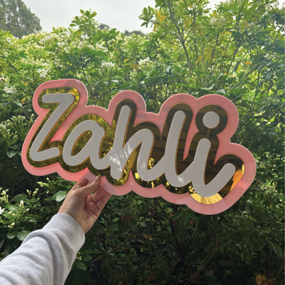 Triple-Layered Acrylic Name Sign