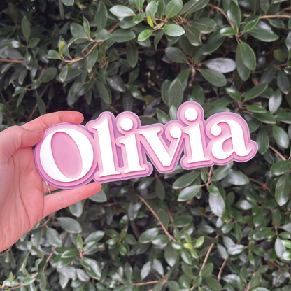 Triple-Layered Acrylic Name Sign