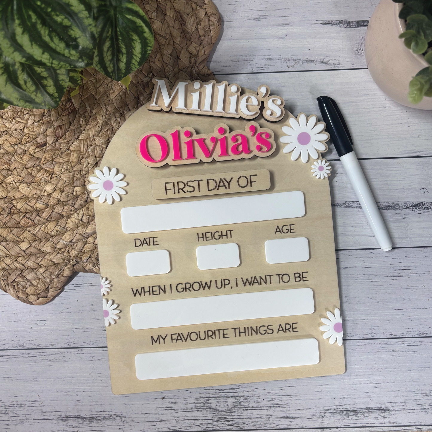 Flower Themed Back to School Board