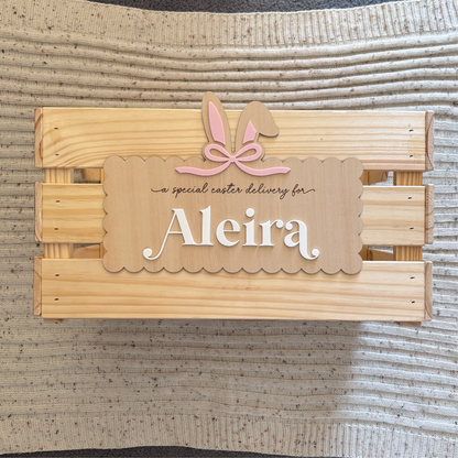 Custom Bow Themed Easter Crates & Plaques
