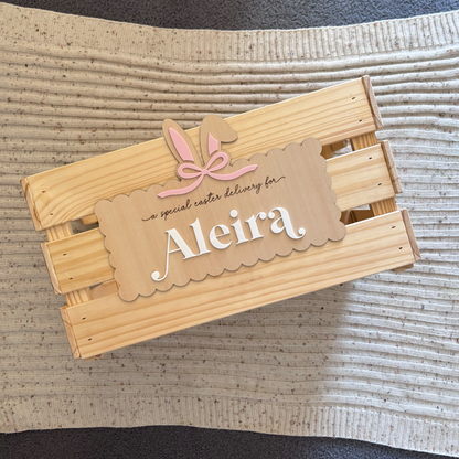 Custom Bow Themed Easter Crates & Plaques