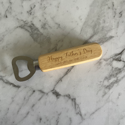 Custom Engraved Father's Day Bottle Opener