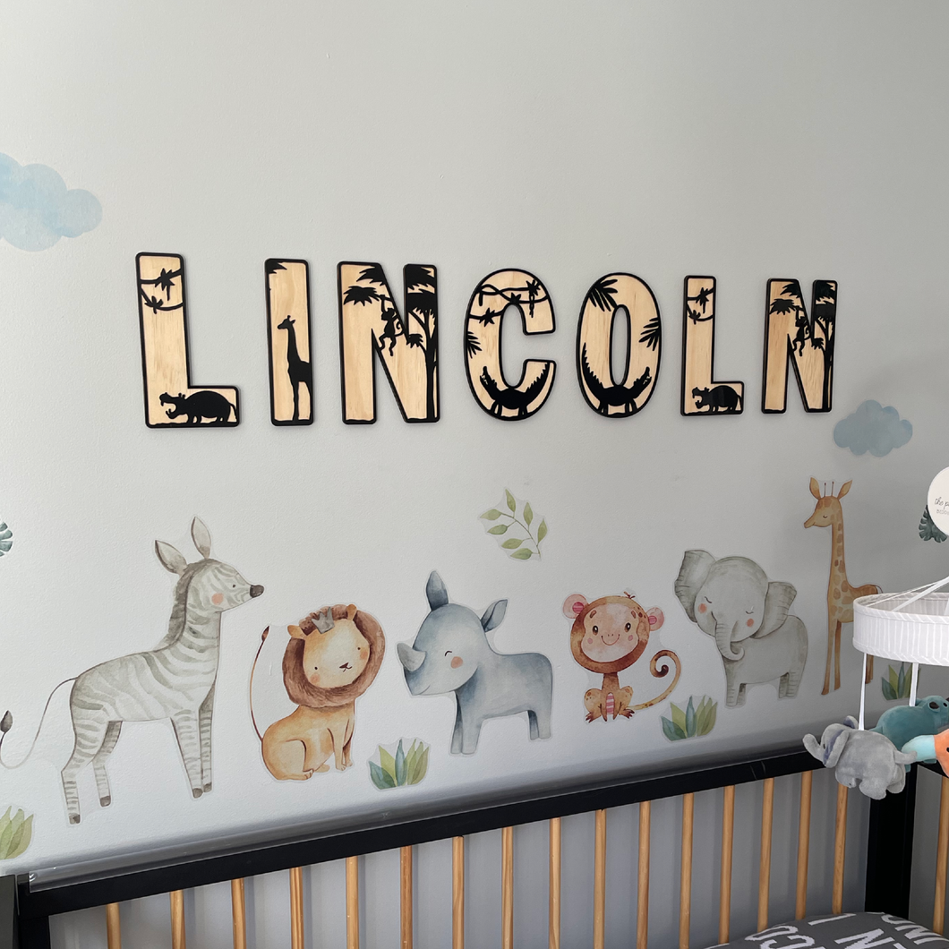Safari Nursery Name Sign