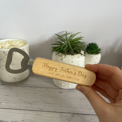 Custom Engraved Father's Day Bottle Opener