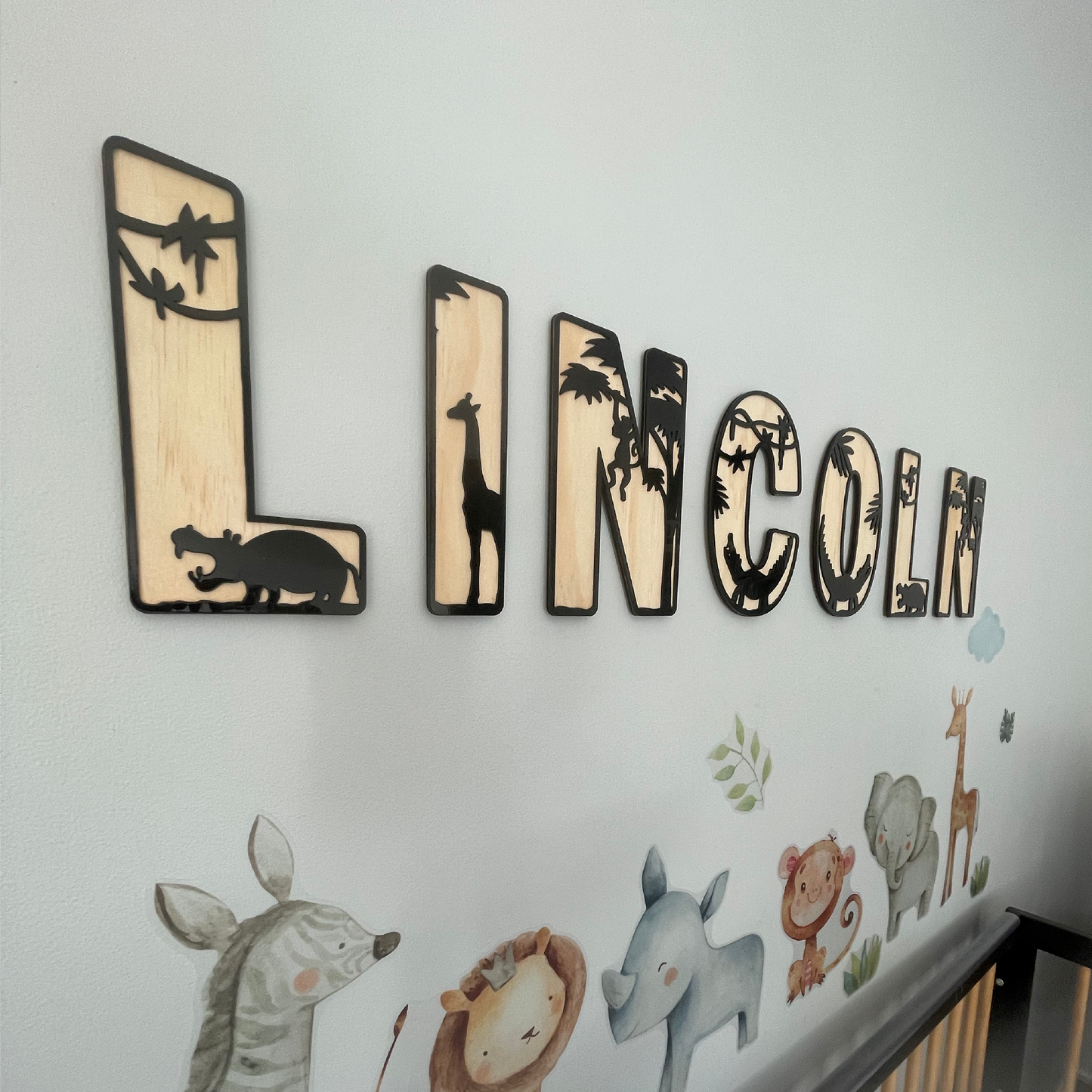 Safari Nursery Name Sign