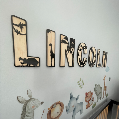 Safari Nursery Name Sign