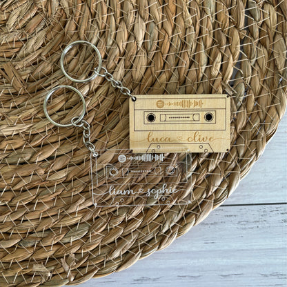 Spotify Code Cassette Keyring