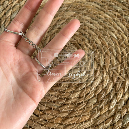 Spotify Code Cassette Keyring