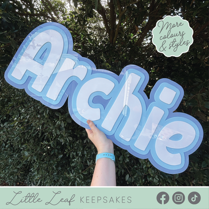 Triple-Layered Acrylic Name Sign
