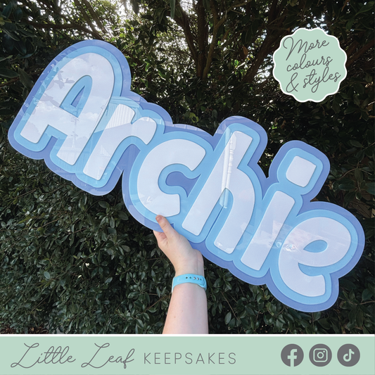 Triple-Layered Acrylic Name Sign