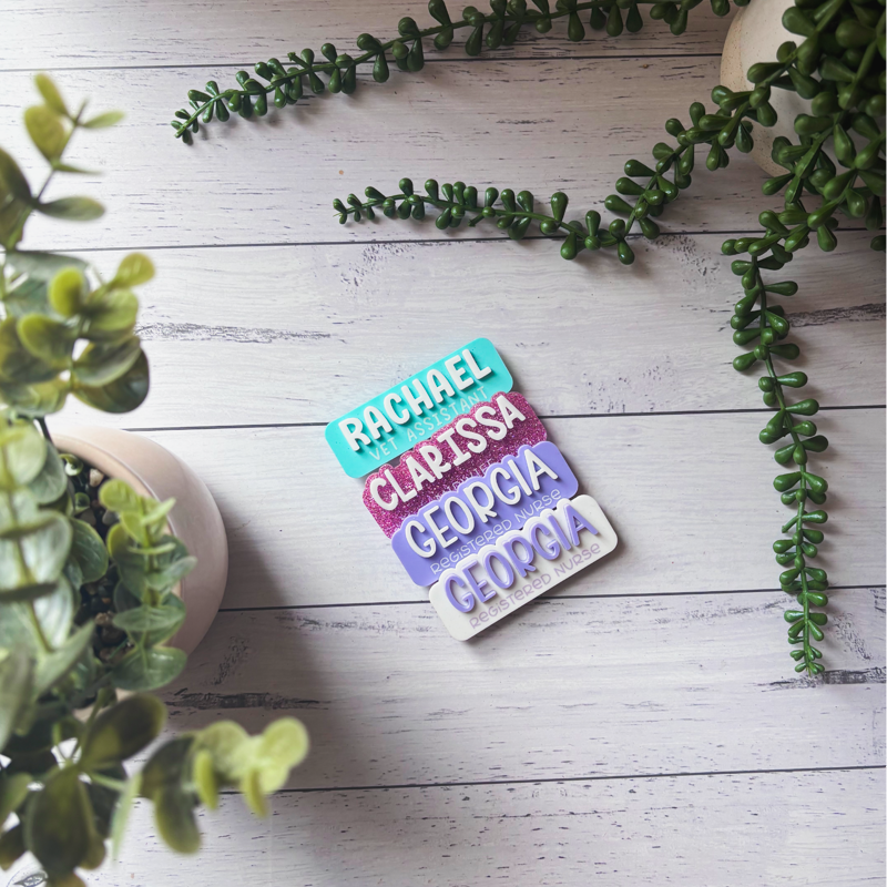 Personalised Acrylic Name Badge