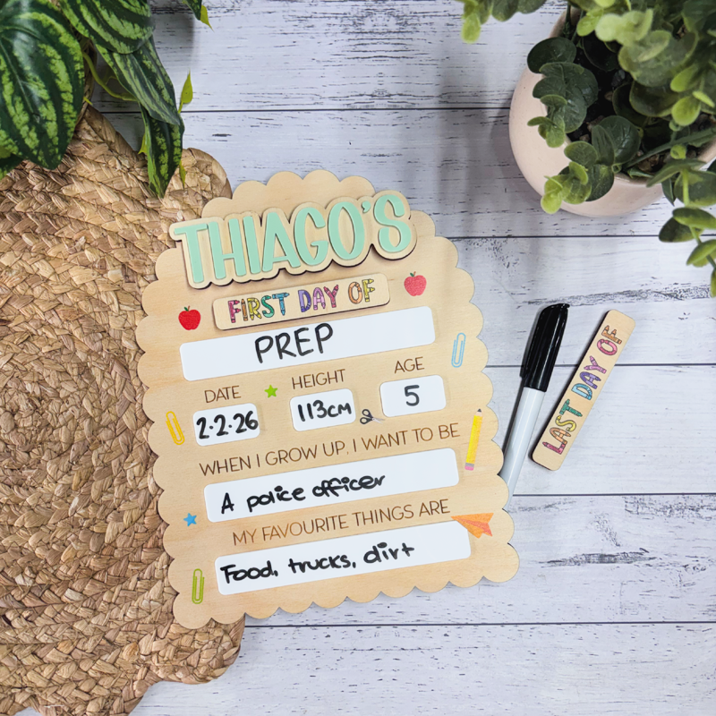 Interchangeable Back to School Board
