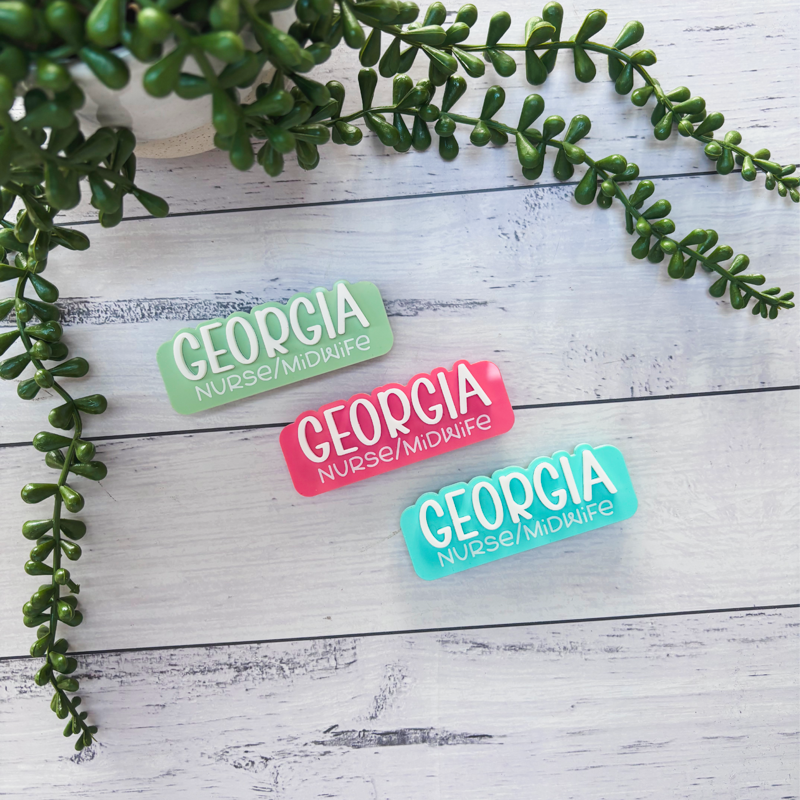Personalised Acrylic Name Badge