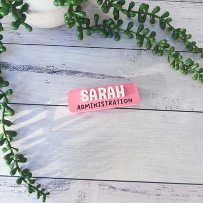 Personalised Acrylic Name Badge