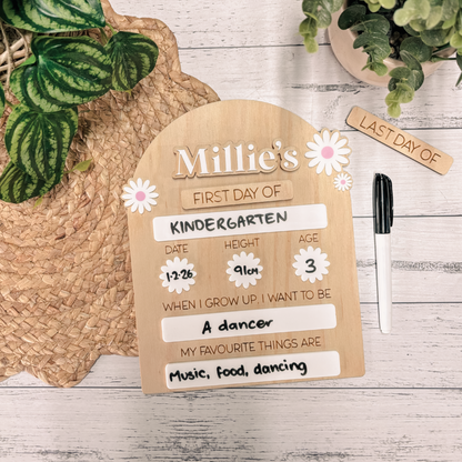 Flower Themed Back to School Board