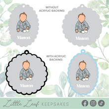 Load image into Gallery viewer, Custom Hand-Drawn Portrait Ornament
