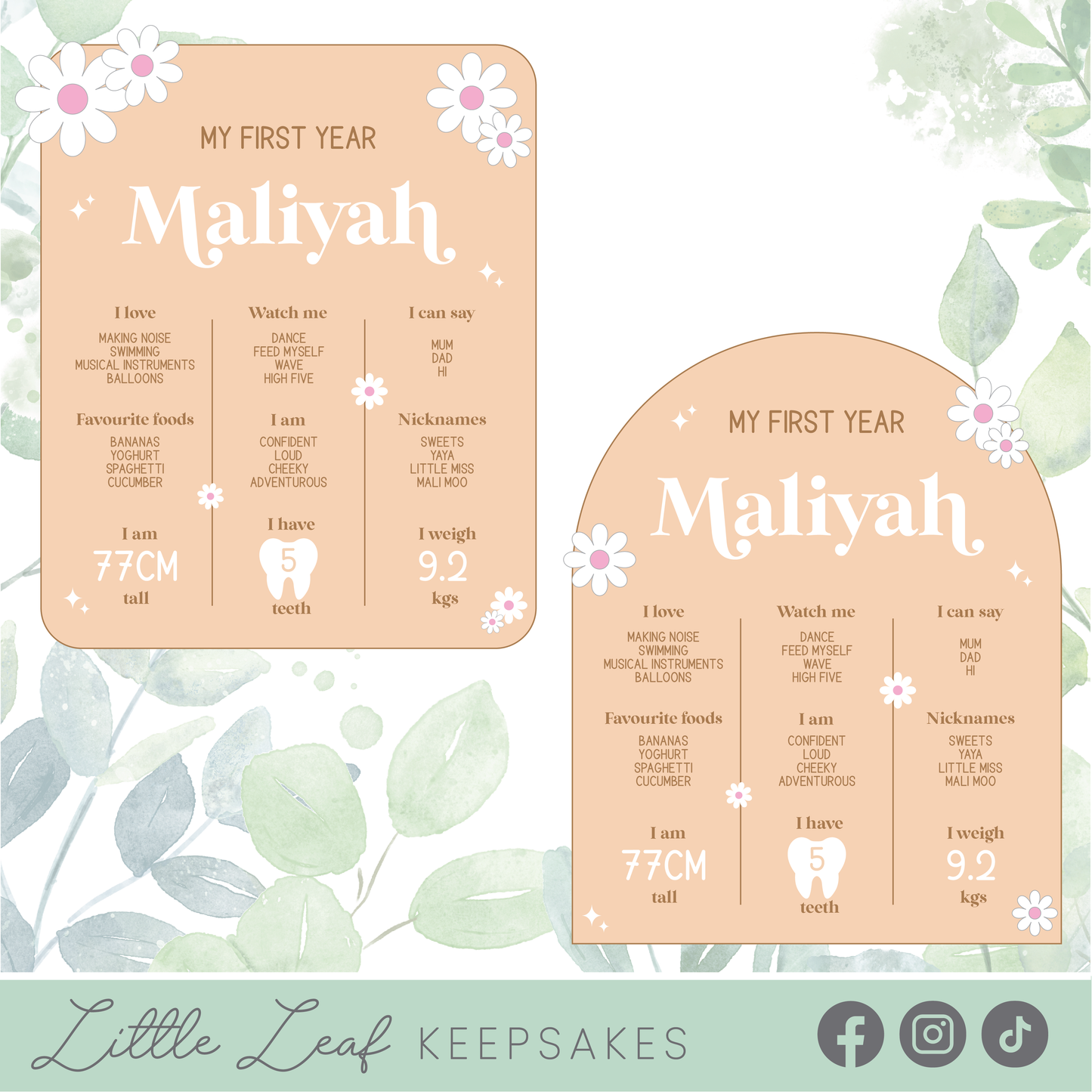 Flower Themed Birthday Board