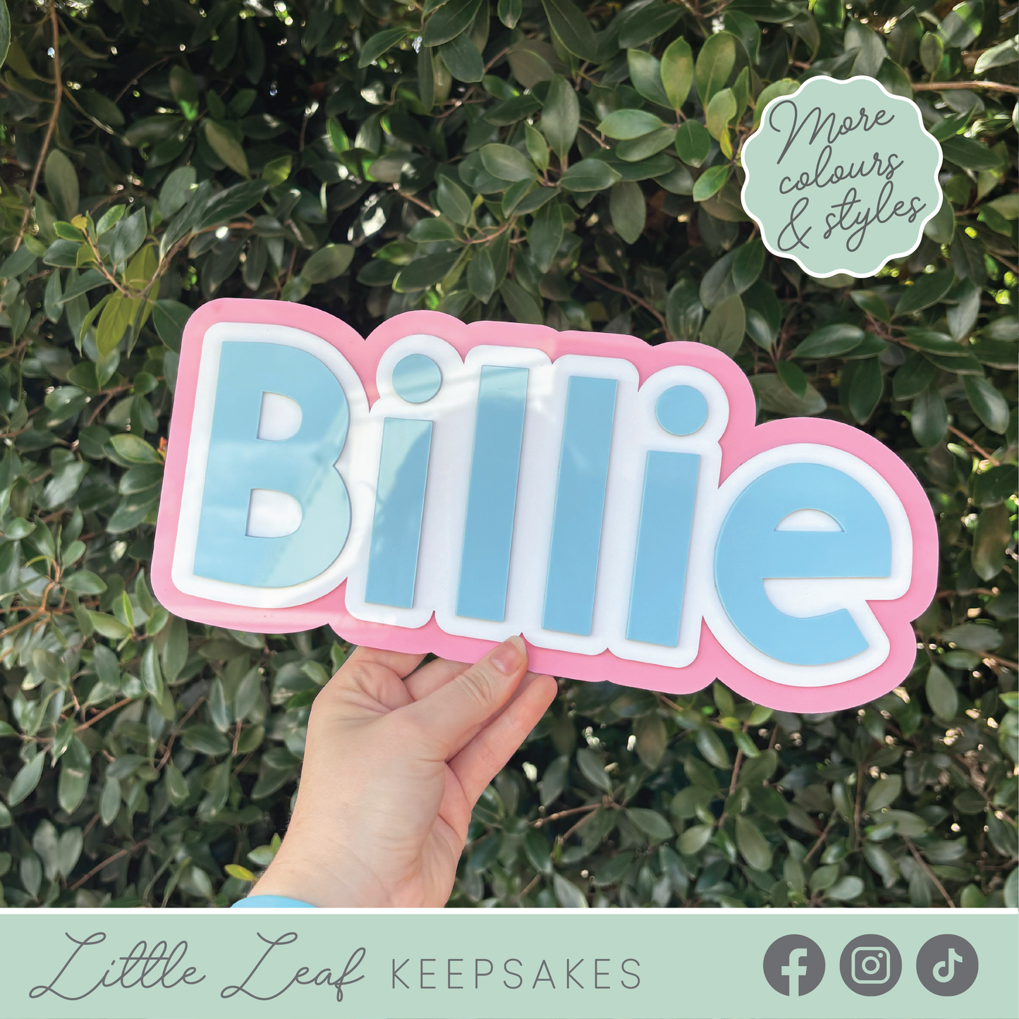 Triple-Layered Acrylic Name Sign