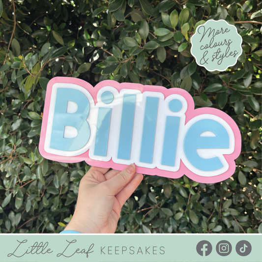 Triple-Layered Acrylic Name Sign