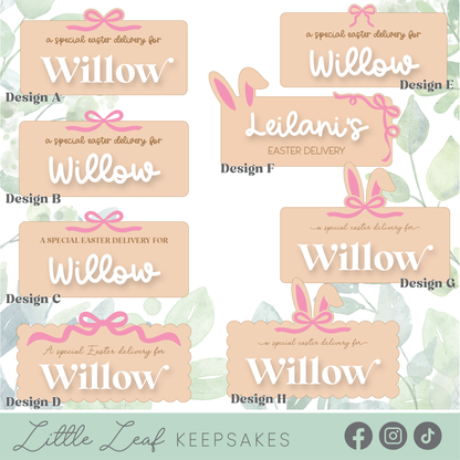 Custom Bow Themed Easter Crates & Plaques