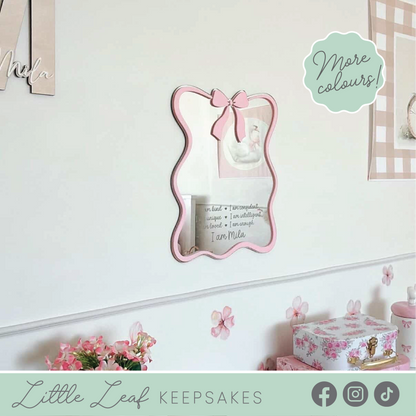 Personalised Bow Frame Affirmation Mirror