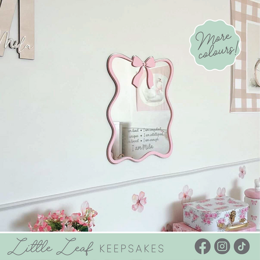 Personalised Bow Frame Affirmation Mirror
