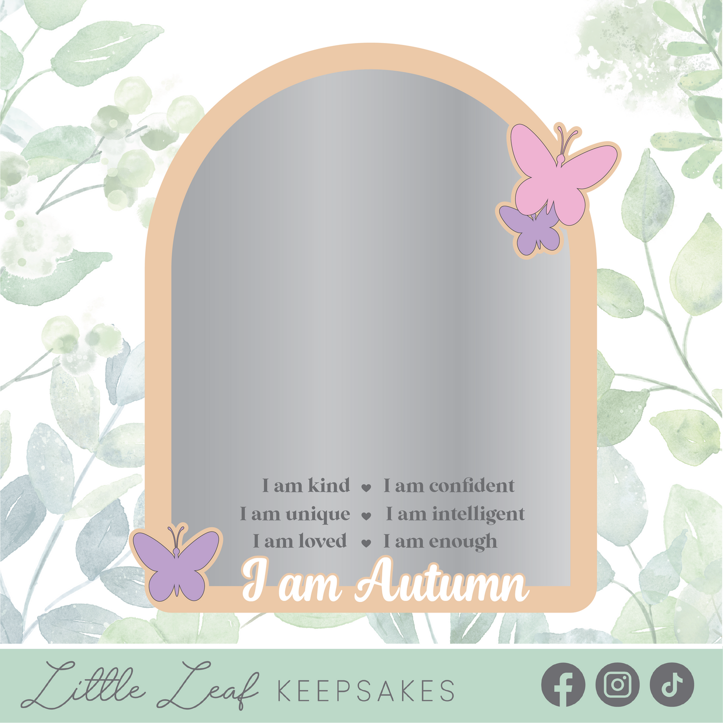 Personalised Butterfly Arch Affirmation Mirror