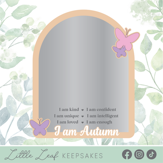 Personalised Butterfly Arch Affirmation Mirror