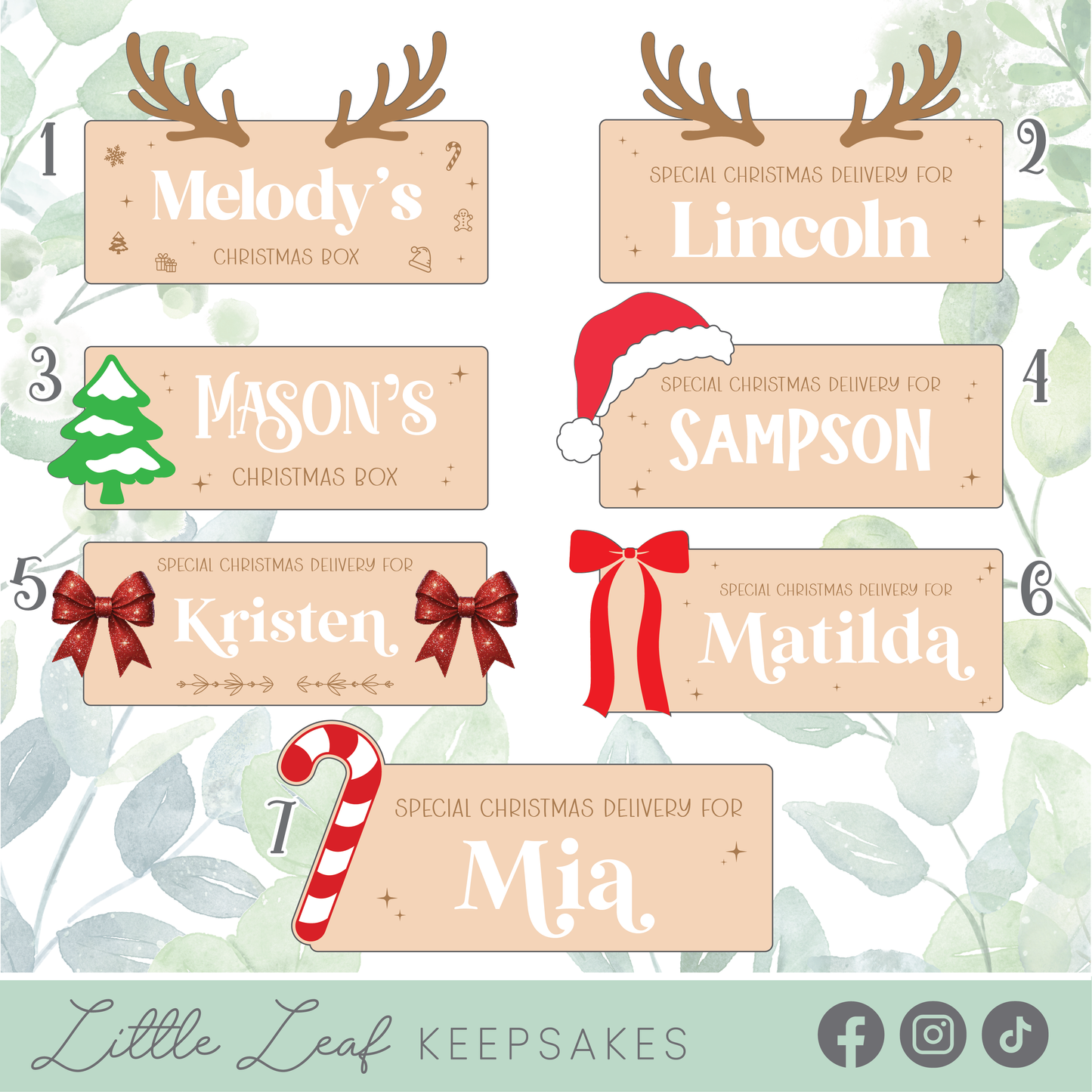 Custom Christmas Crates & Plaques