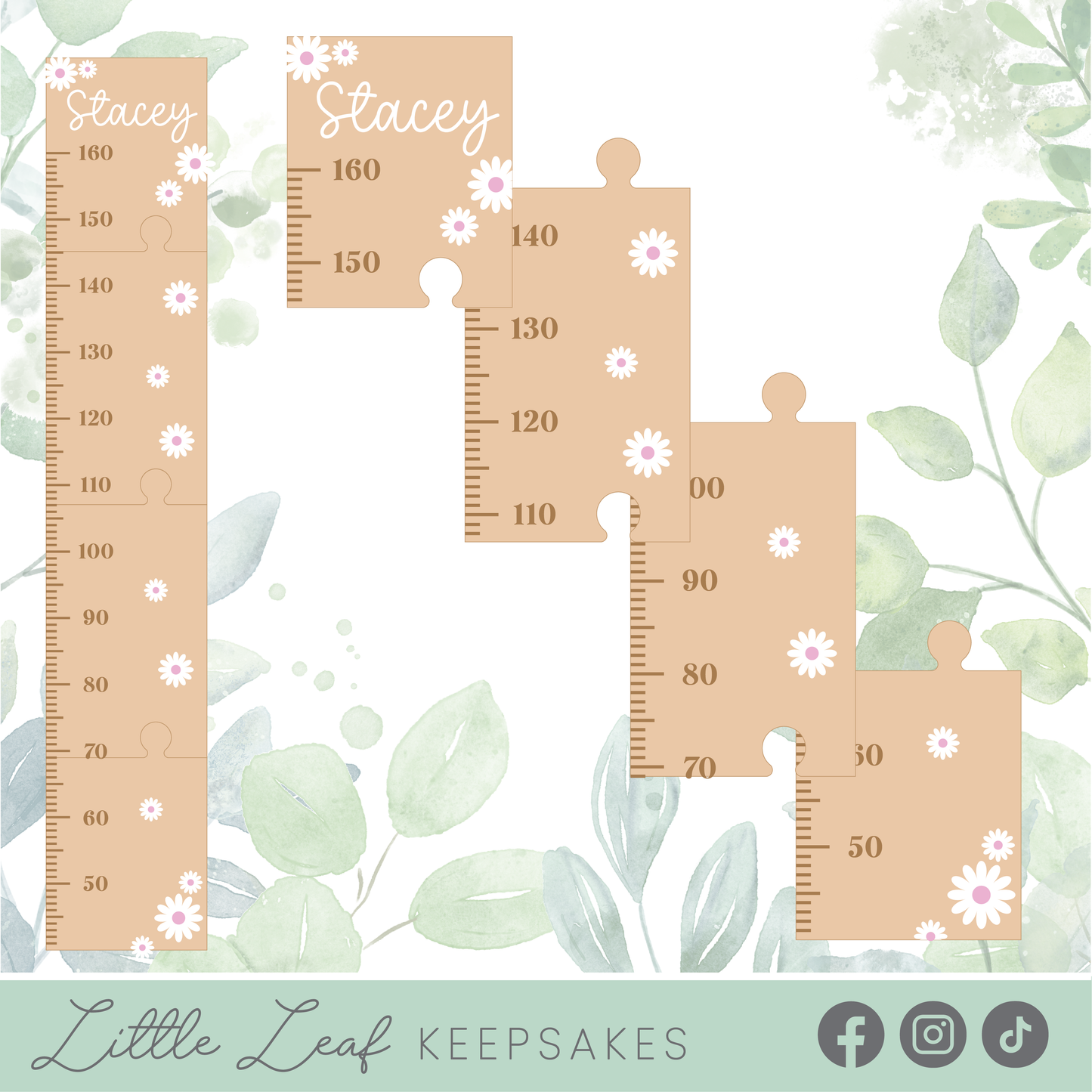 Daisy Themed Growth Chart