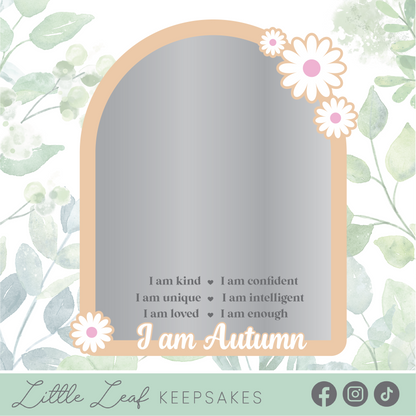 Personalised Floral Arch Affirmation Mirror