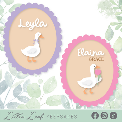 Custom Goose Nursery Name Plaque