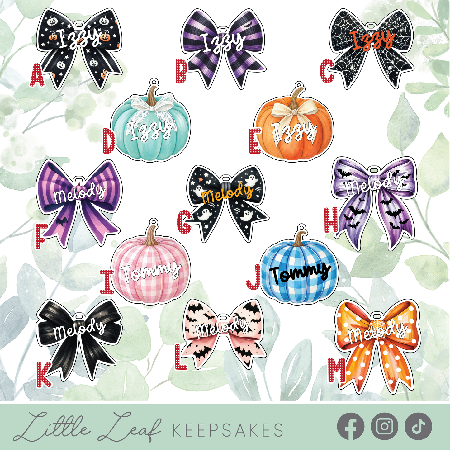 Personalised Halloween Basket Tags