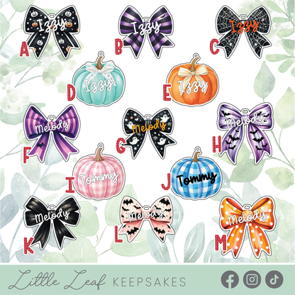 Personalised Halloween Basket Tags