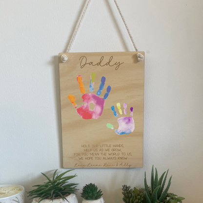 Kids Handprint Plaque