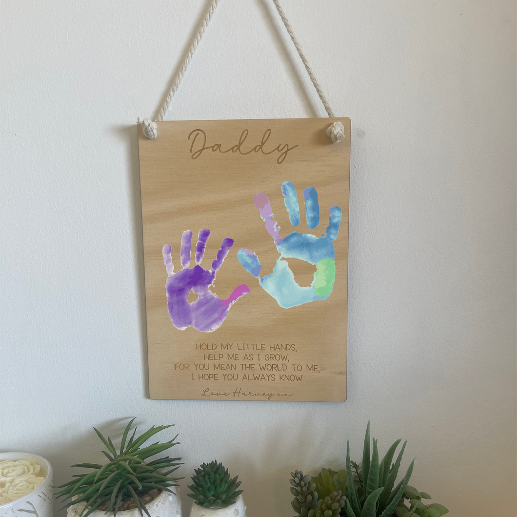 Kids Handprint Plaque