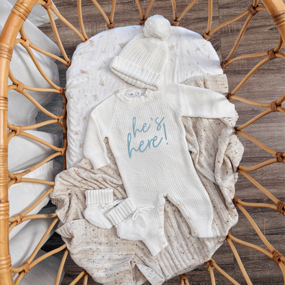 Custom Knitted Announcement Romper