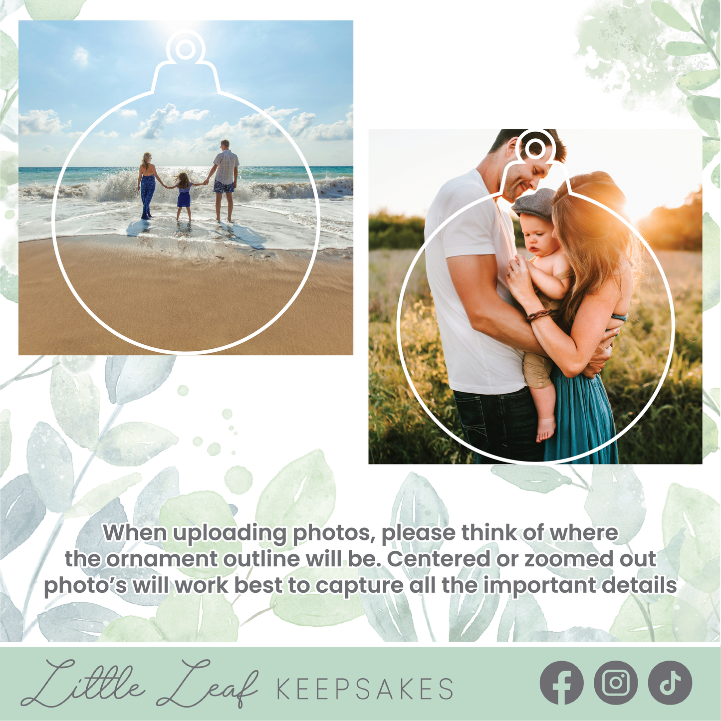 Custom Photo Christmas Ornament