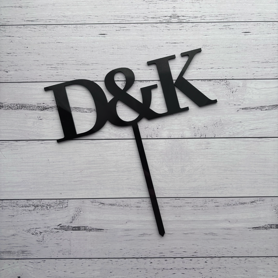 Custom Initials Wedding Cake Topper