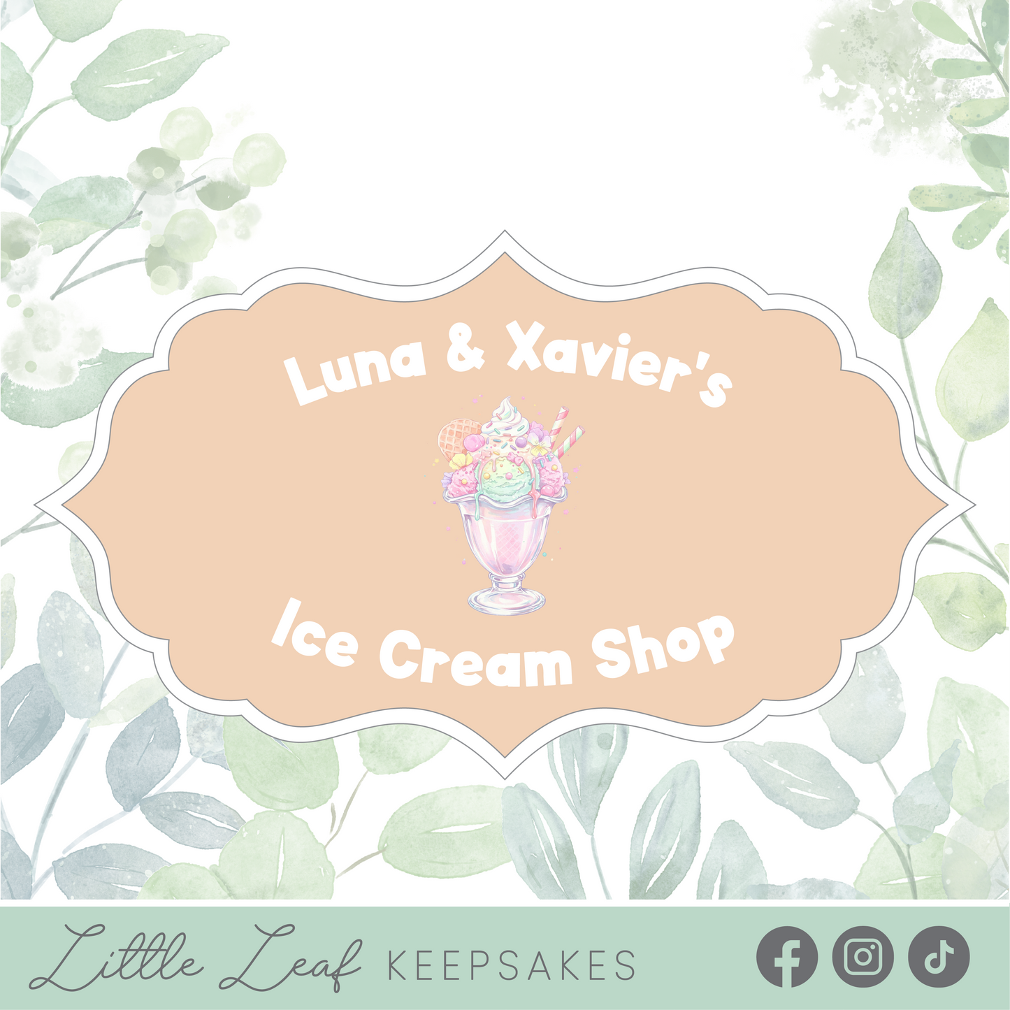 Children's Ice Cream Shop Sign